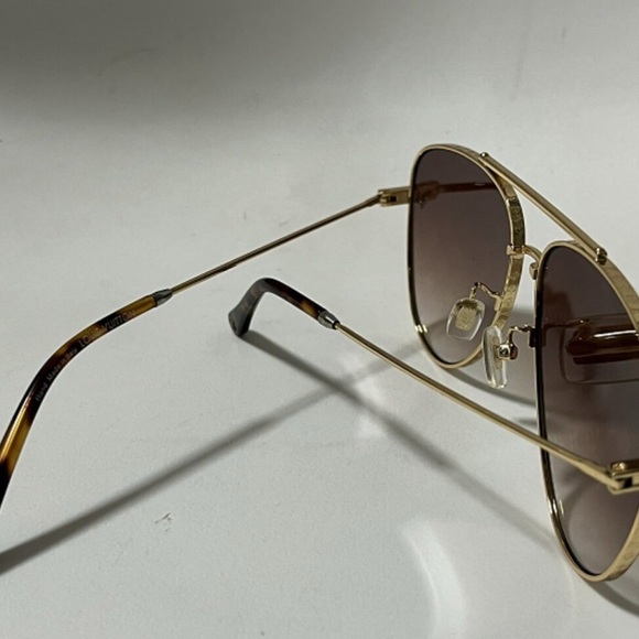 Louis Vuitton Gold Aviator Sunglasses with Dark Lenses - Picture 1 of 4